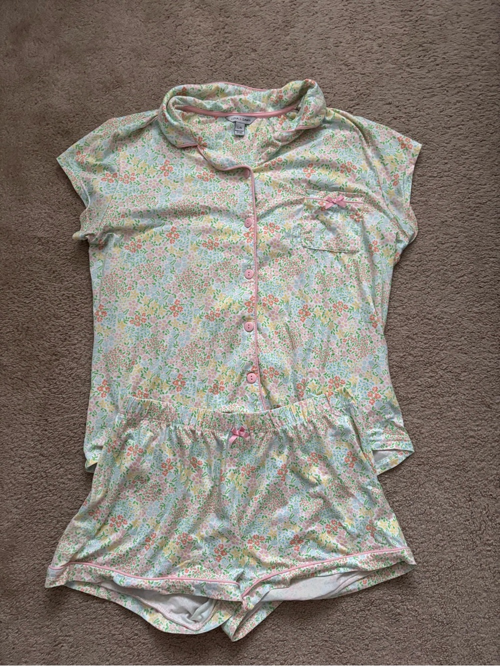 Luna & Dawn Women’s Floral Pajama Shorts Set
